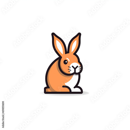 An icon representing a [rabbit], designed in a modern line art style created with generative AI software © PpNutthanon