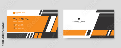 Set of double sided business card templates