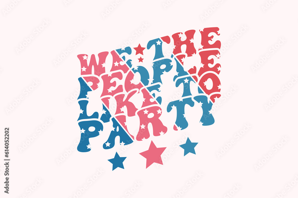 Obraz premium Happy 4th of July t shirts design, 4th of July SVG, 4th of July Retro Design, sublimation, vector, typography, t-shirt vintage, SVG Design