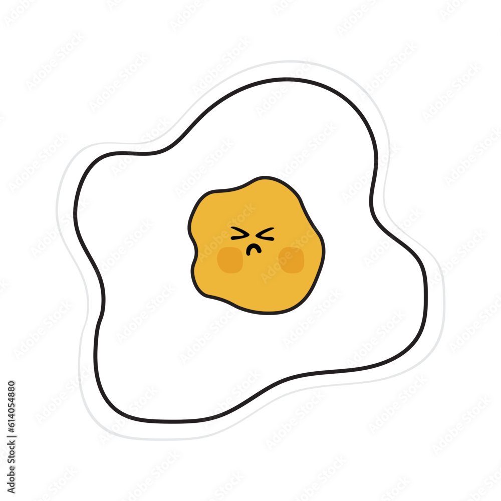egg character illustration suitable for emoticons