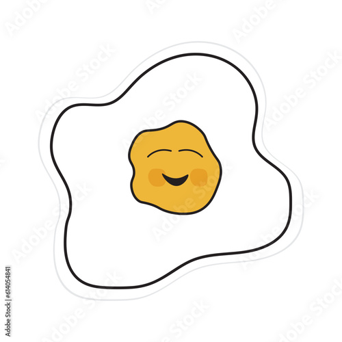 egg character illustration suitable for emoticons
