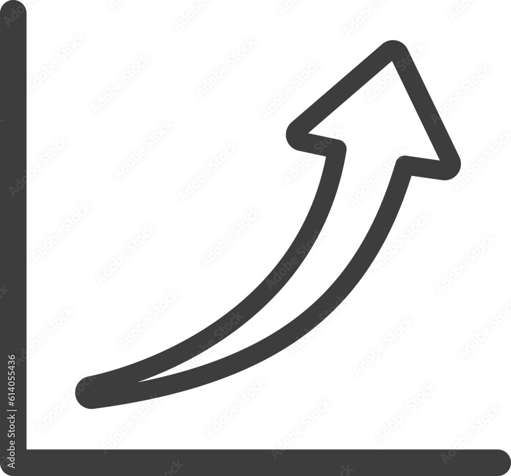graph outline icon, monoline icons. graph outline icon, monoline icons.