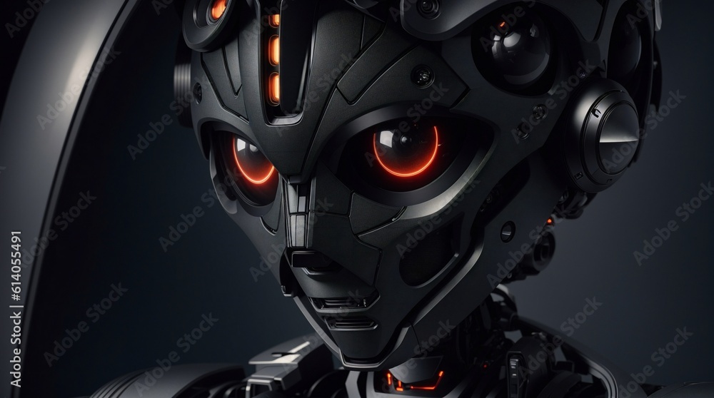 Fototapeta premium Age of AI robotic face