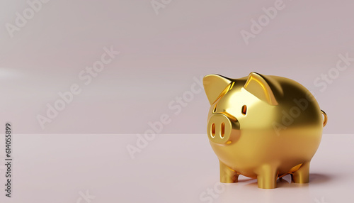 piggy bank with copy space for saving money finance concept background