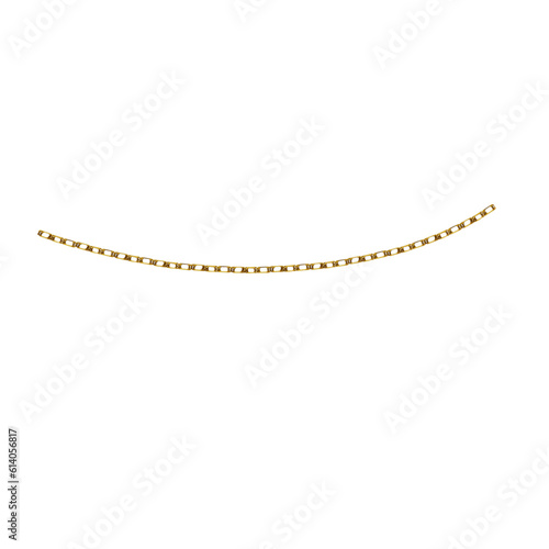 golden necklace isolated