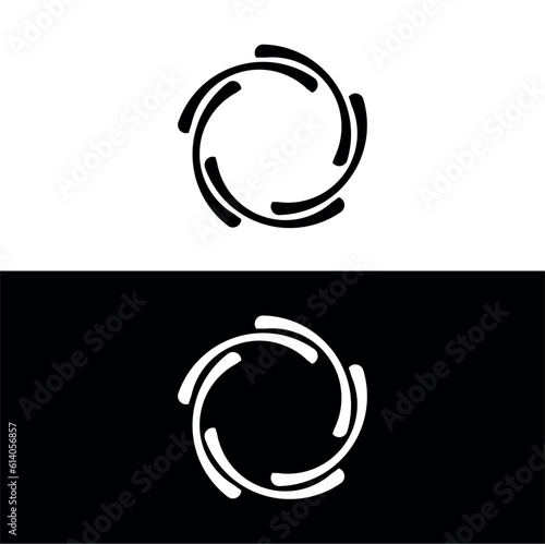 Circle vector logo template design . Circle logo silhouette