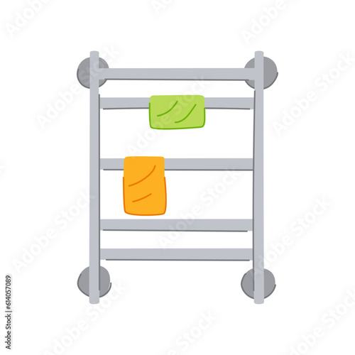 radiator heater towel cartoon. wall house, home rail radiator heater towel sign. isolated symbol vector illustration