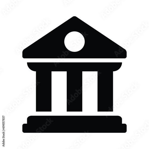 Bank courthouse vector icon