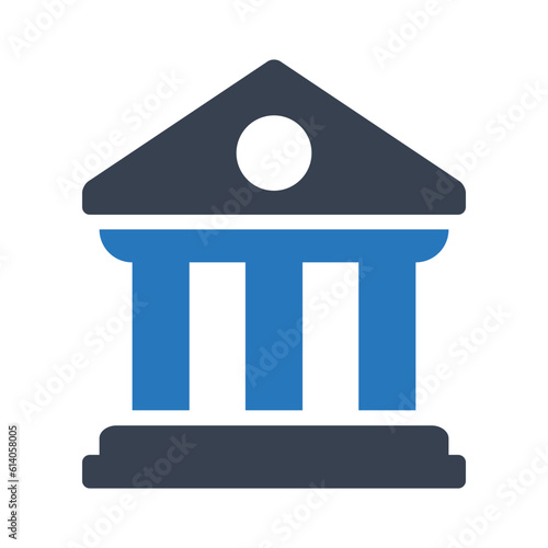 Bank courthouse vector icon