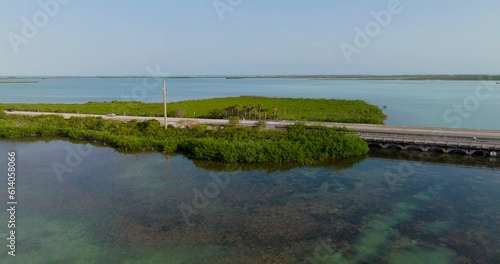 Wallpaper Mural Tilting aerial shot of Highway 1 in the Florida Keys Torontodigital.ca