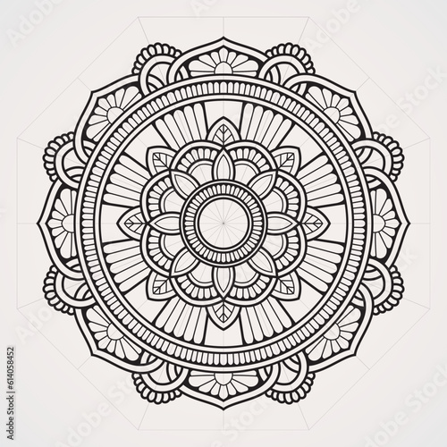 Photography mandala flower decoration vector