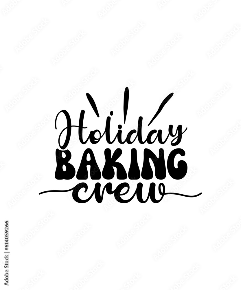 holiday baking crew svg design