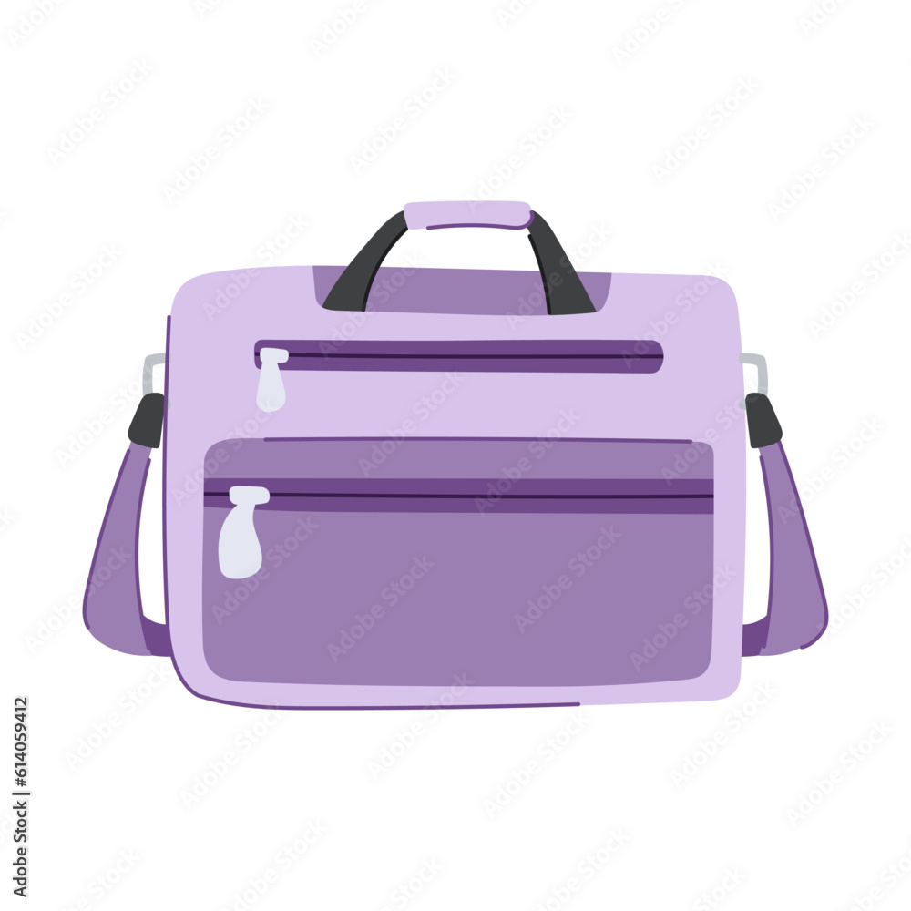 purse laptop bag cartoon. strap accessory, office travel purse laptop bag sign. isolated symbol vector illustration purse laptop bag cartoon. strap accessory, office travel purse laptop bag sign. isolated symbol vector illustration