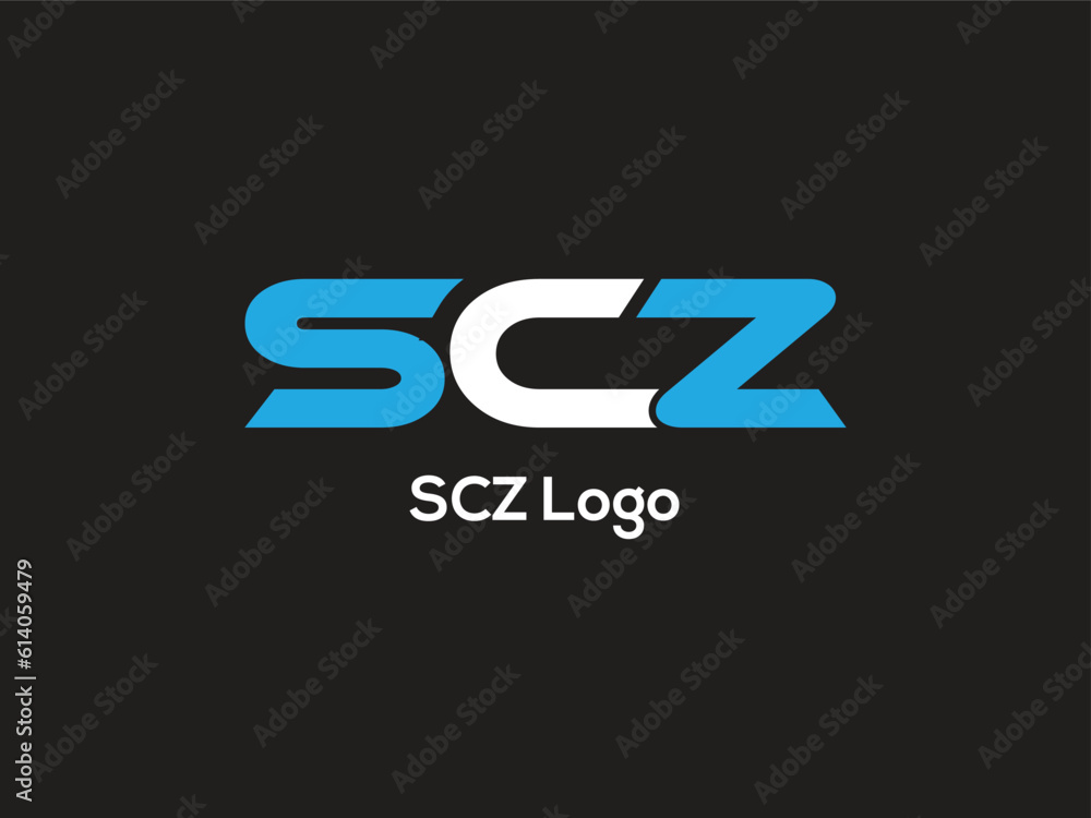 SCZ letter monogram logo design vector. logo design in illustration ...