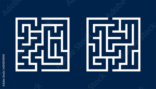 maze game square pattern banner discover the hidden path