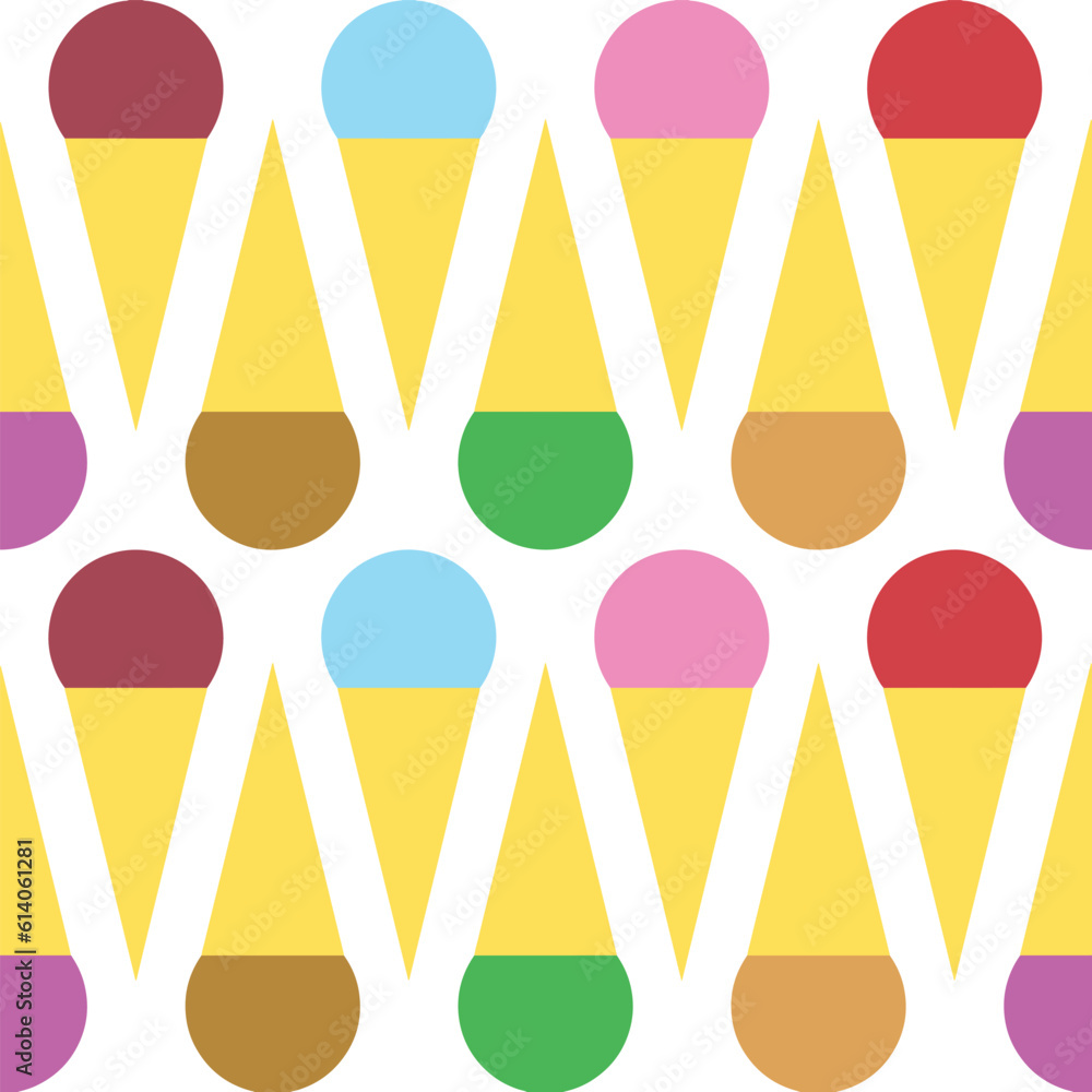 cute seamless ice cream pattern for summer prints, posters, wrapping ...