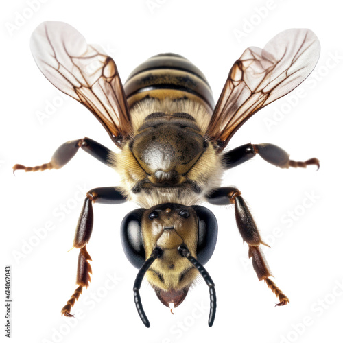 bee isolated on transparent background cutout