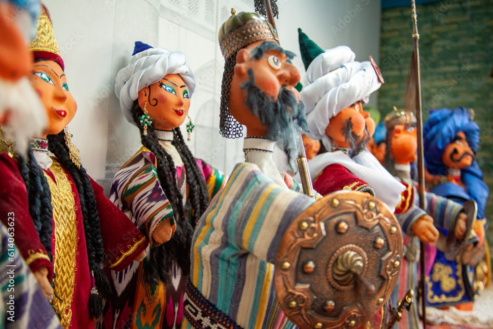 beautiful uzbek traditional toys in bukhara