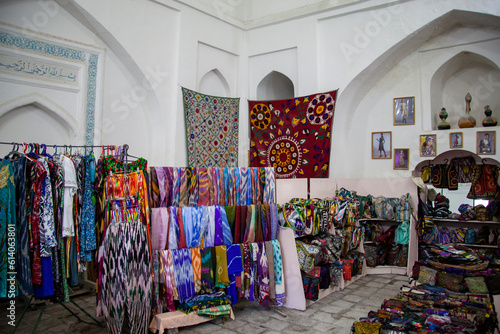 cloth in the bukhara uzbekistan photo