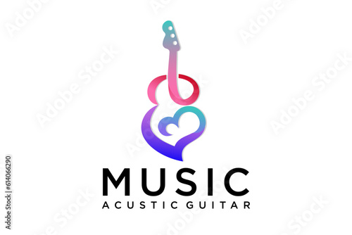 Modern Music Logo - Guitar Clef Symbol