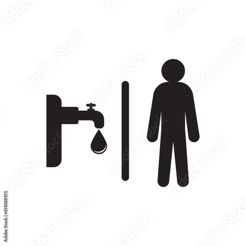 Canvas Print Worship ablution icon in islam,illustration design template