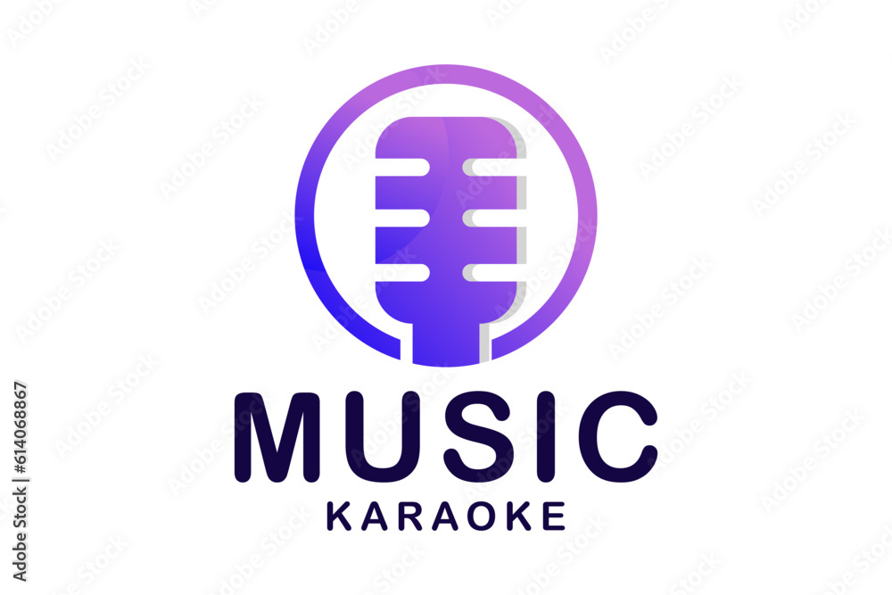 microphone logo design. Podcast with microphone logo inspiration. vector illustration. microphone logo design. Podcast with microphone logo inspiration. vector illustration.