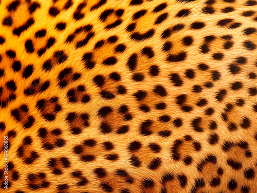 Texture of leopard skin  close-up. Abstract background.AI Generated