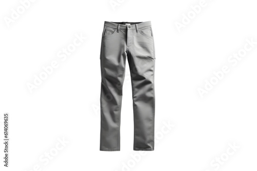 Gray jeans on an isolated background. Generative Ai.