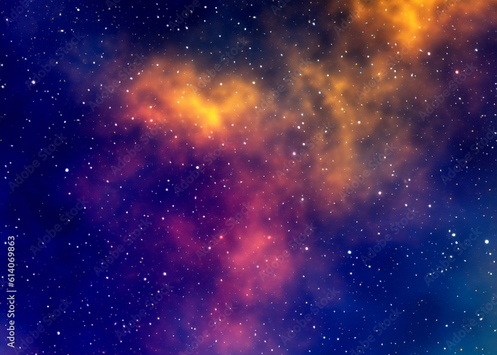 Colorful space galaxy cloud nebula. Starry night cosmos. Universe science astronomy. Supernova background wallpaper created with generative ai technology