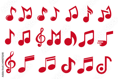 icon music logo design element ,note or tone music icon