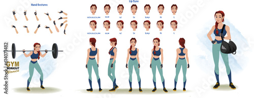 Tableau sur toile Woman workout model sheet