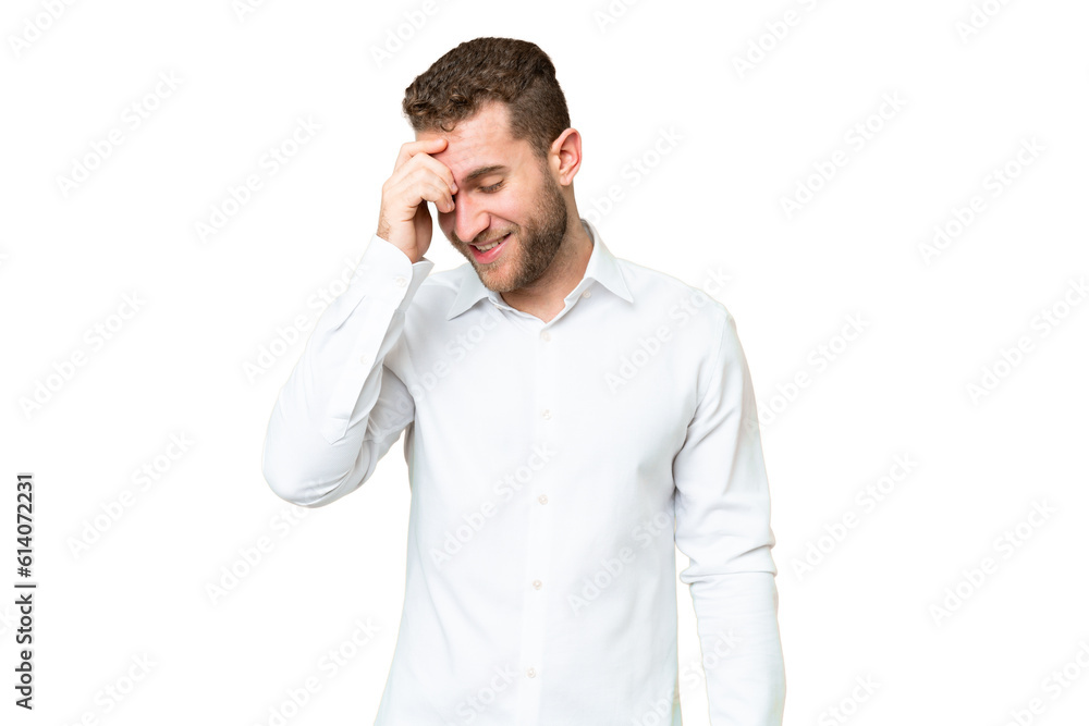 Young handsome blonde man over isolated chroma key background laughing Young handsome blonde man over isolated chroma key background laughing