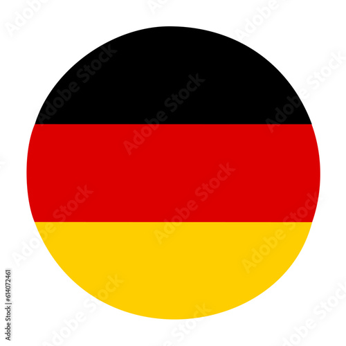 Germany flag circle transparent png. German flag round. vector illustration
