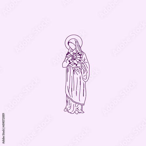 THESE HIGH QUALITY MOTHER MARIA VECTOR FOR USING VARIOUS TYPES OF DESIGN WORKS LIKE T-SHIRT, LOGO, TATTOO AND HOME WALL DESIGN