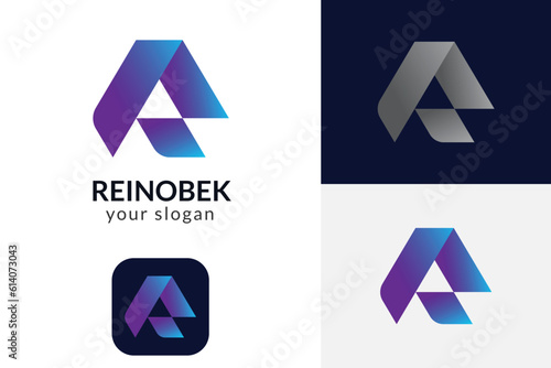 Free Download reinobek r gradient abstract logo - GFXLoad