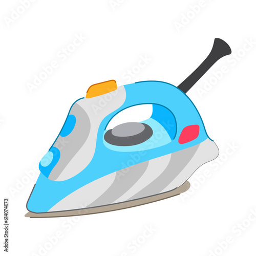domestic iron laundry cartoon. steam electric, clothes cloth domestic iron laundry sign. isolated symbol vector illustration