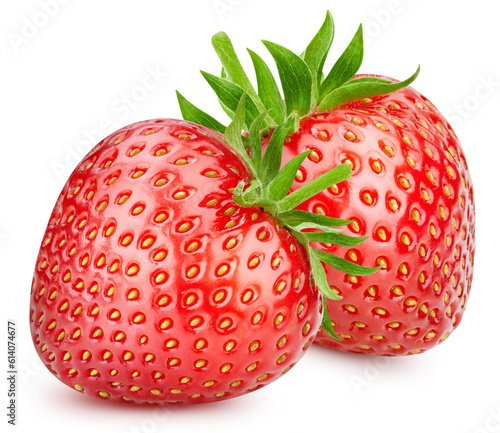 Fresh organic strawberry isolated on white background