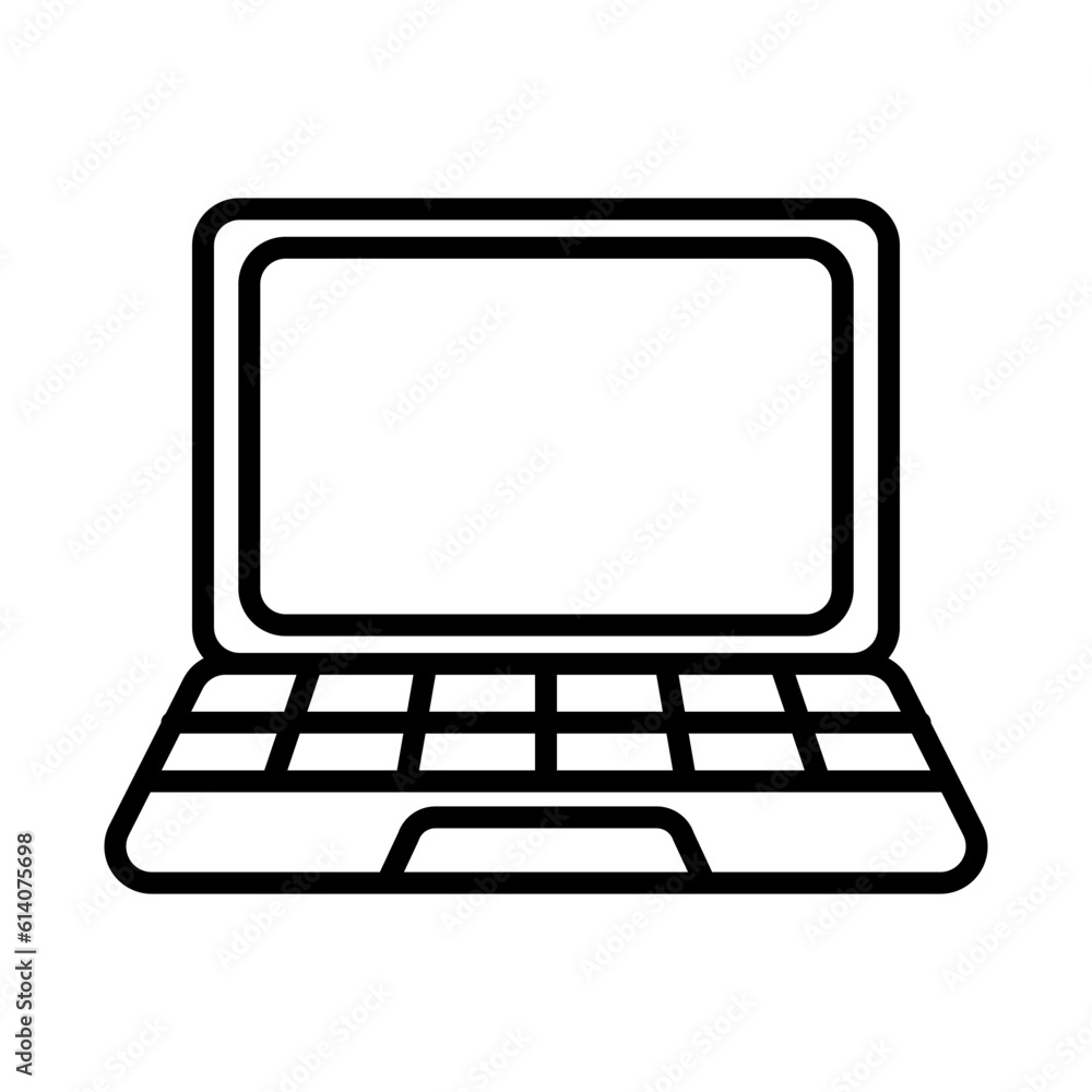 Laptop Icon with Technology Concept Laptop Icon with Technology Concept