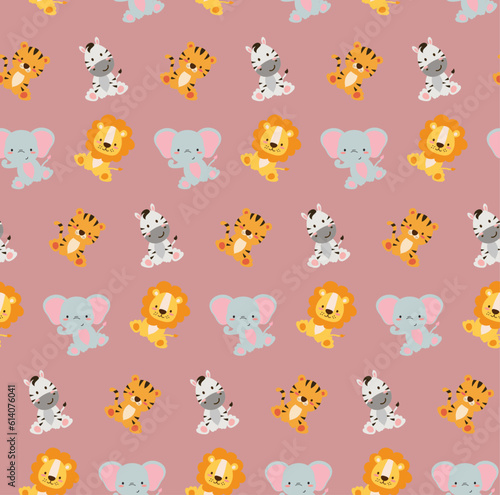 cute animals seamless pattern