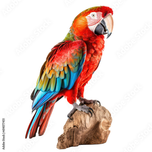 parrot isolated on white background.