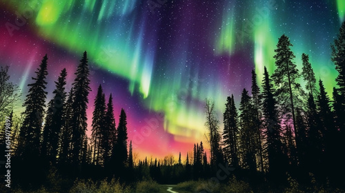 "Embark on a visual feast with this breathtaking time-lapse capturing the dance of the Northern Lights. A mesmerizing spectacle of swirling colors across the night sky, igniting th Generative AI