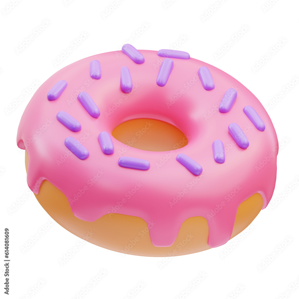 Donuts Birthday 3D Illustration Donuts Birthday 3D Illustration