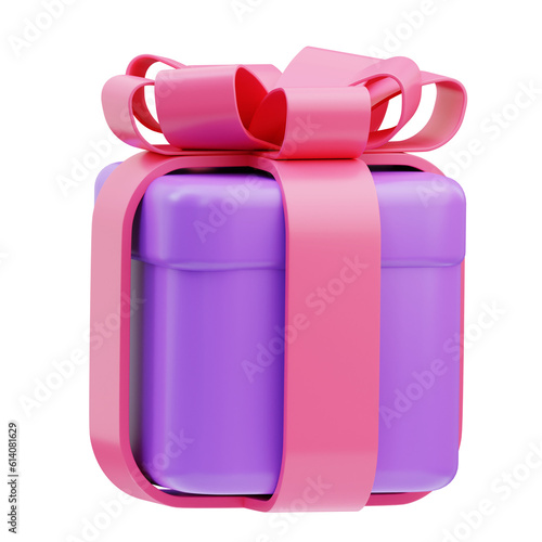 Gift Box Birthday 3D Illustration