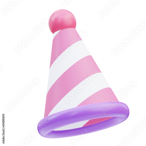 Party hat Birthday 3D Illustration