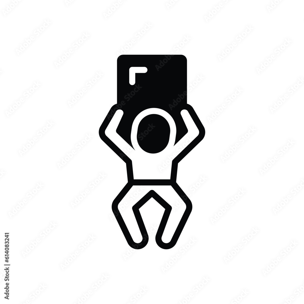 Black solid icon for heavily Black solid icon for heavily