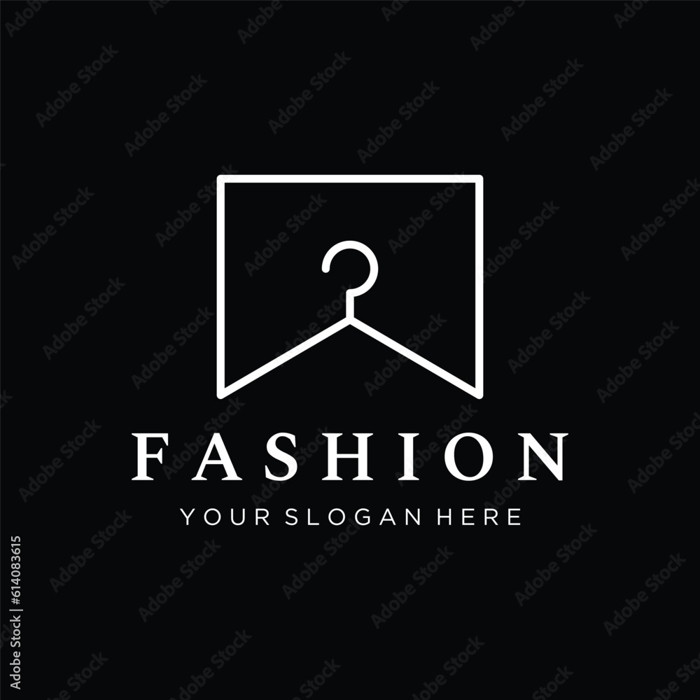 Simple coat hanger logo template design with creative idea.Logo for business, boutique, fashion, beauty. Simple coat hanger logo template design with creative idea.Logo for business, boutique, fashion, beauty.