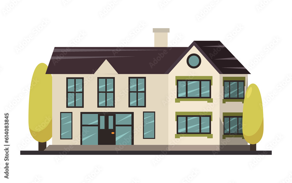 Property building vector image art.