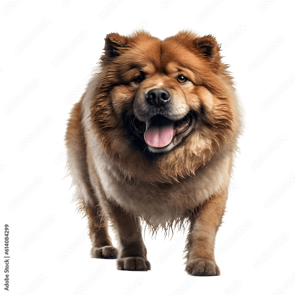 Chow chow puppy dog isolated on transparent background
