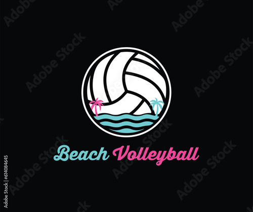 colorful volleyball ball icon. Vector illustration.