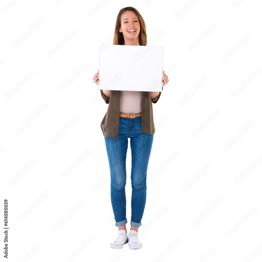 Mockup, poster and portrait of happy woman with paper on isolated, transparent or png background. Banner, billboard and female person advertising news, announcement or launch, sale or deal with space Mockup, poster and portrait of happy woman with paper on isolated, transparent or png background. Banner, billboard and female person advertising news, announcement or launch, sale or deal with space